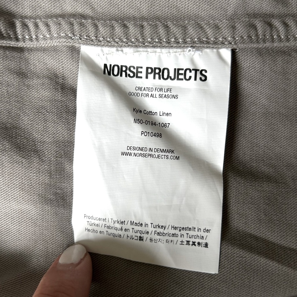 New Norse Projects Kyle Cotton-Linen Jacket Gray - Picture 12 of 15